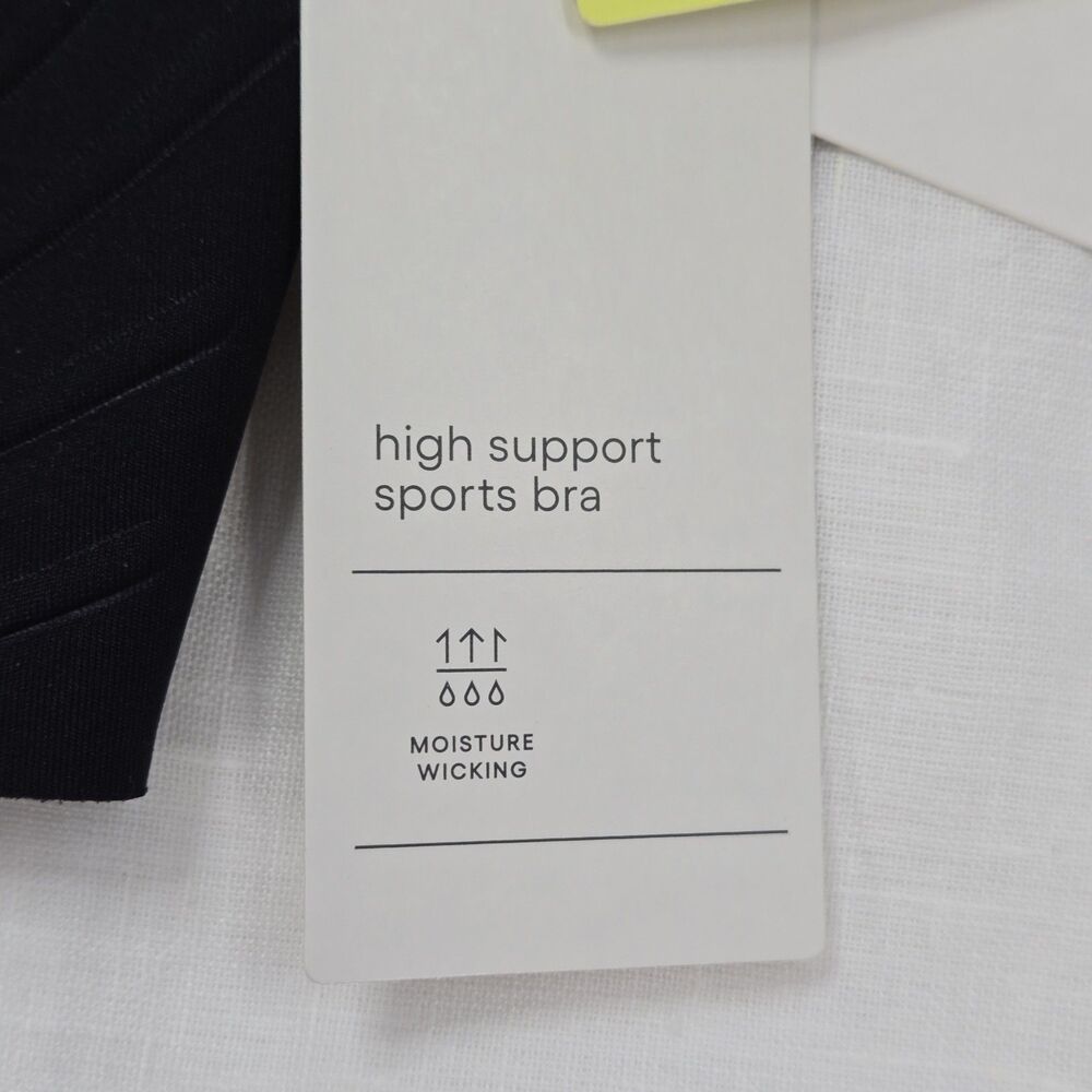 All In Motion High Support Sports Bra Black S Adjustable Straps NWT - Picture 13 of 15